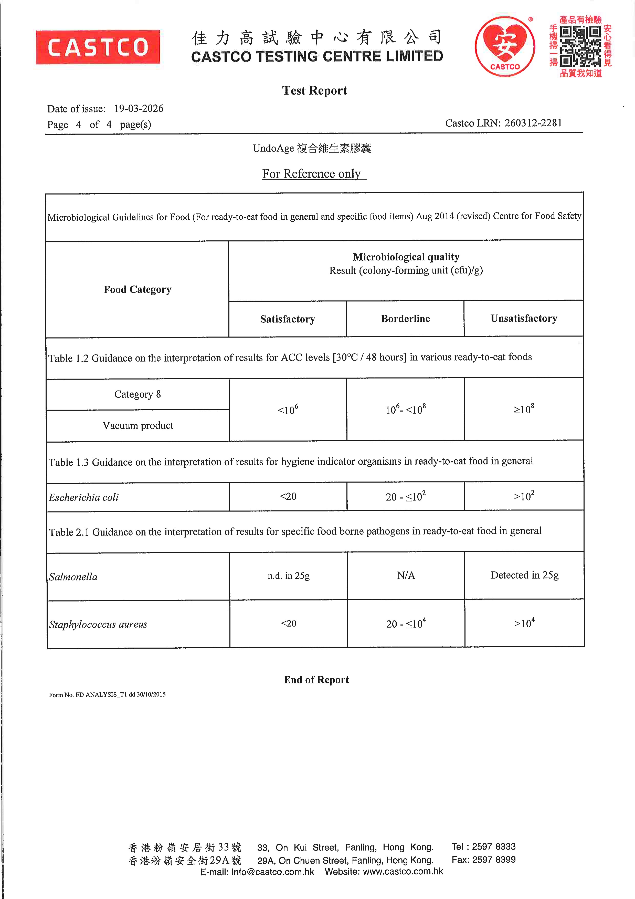 活性 B 族
维生素出厂检测报告原件第4页