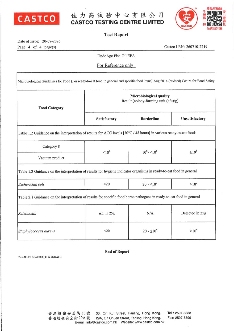 EPA 鱼油出厂检测报告原件第4页