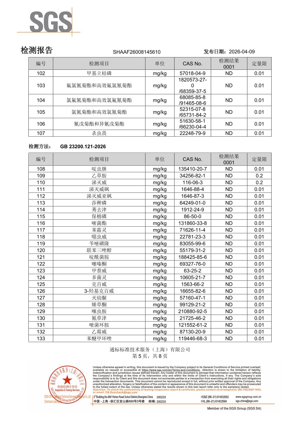 SPMs 鱼油搭档SGS 第三方检测报告原件第5页