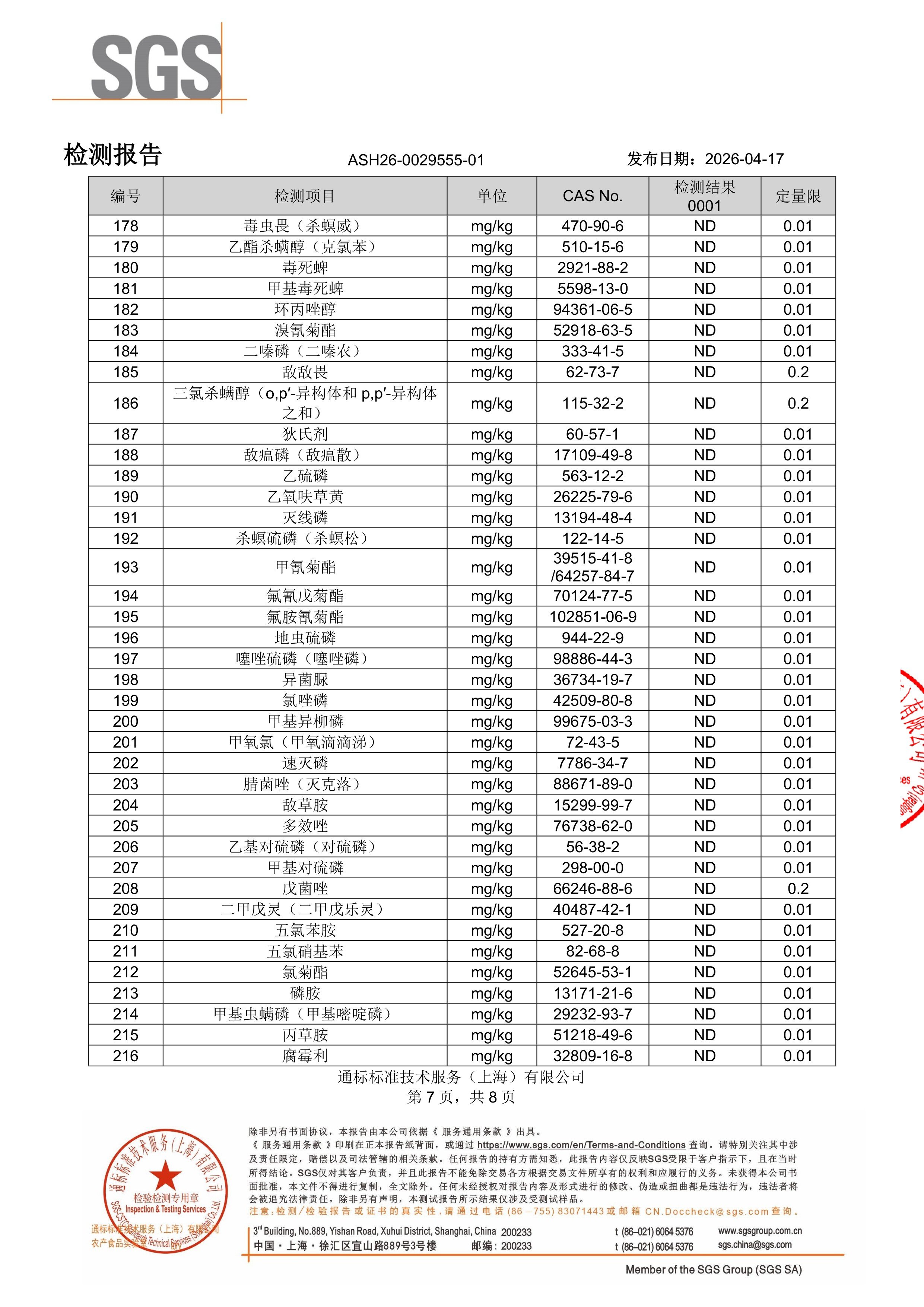 DHA 藻油SGS 第三方检测报告原件第7页