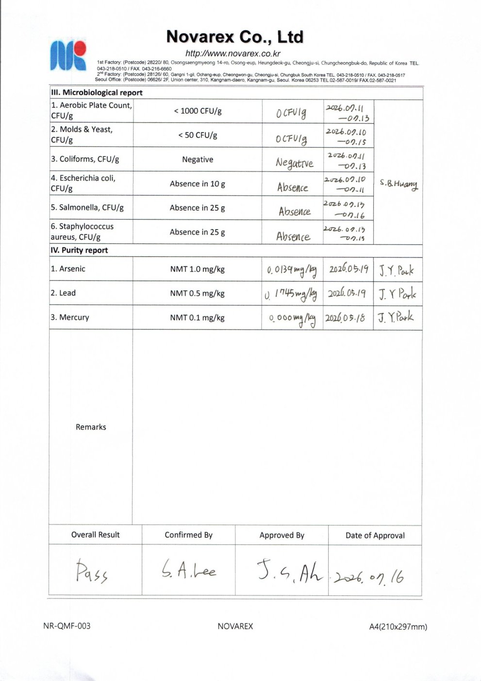 活性 B 族
维生素出厂检测报告原件第2页